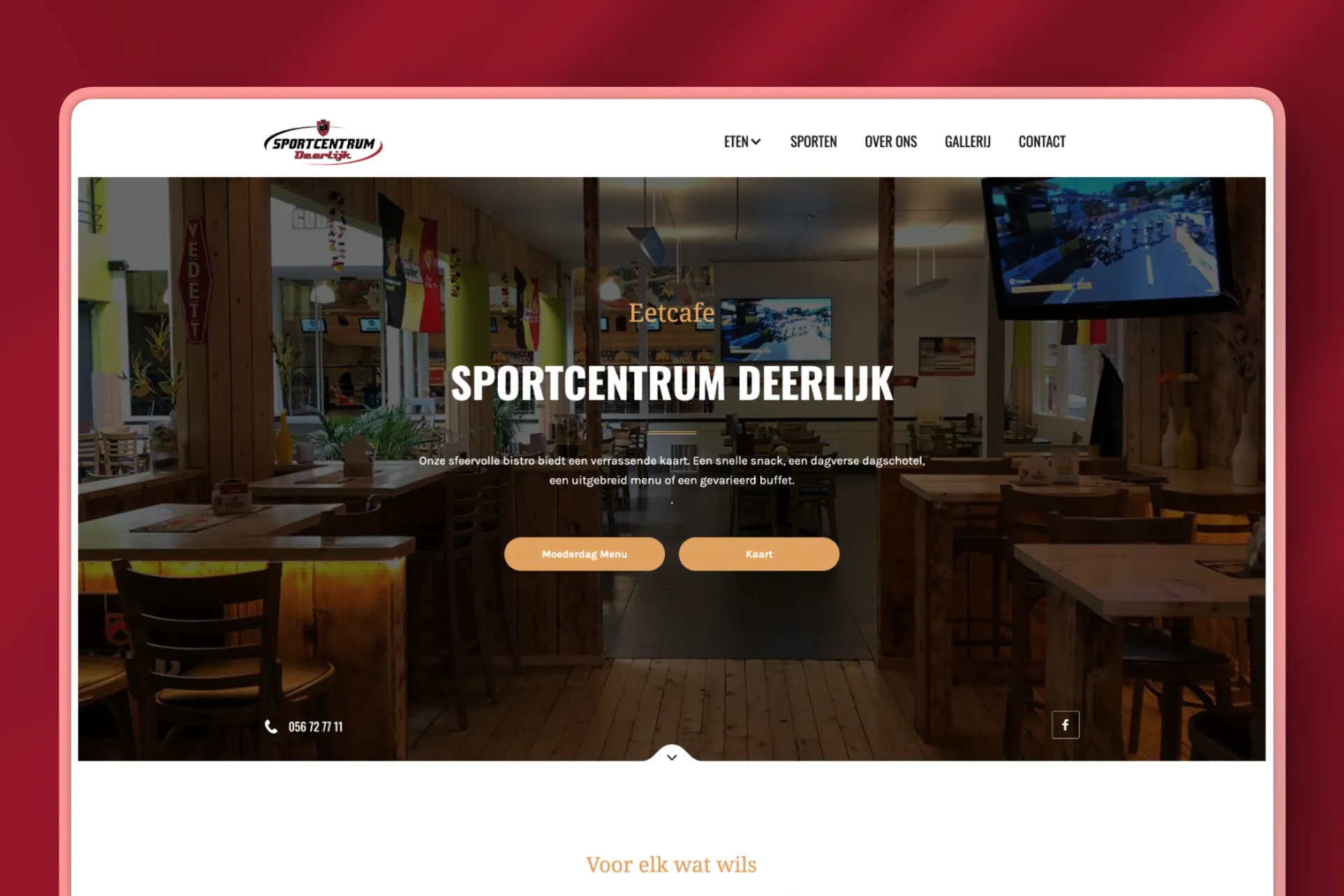 Website van Sportcentrum Deerlijk